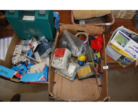 Two boxes of tools and fixings. 