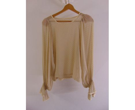 Biba vintage cream blouse circa 1970