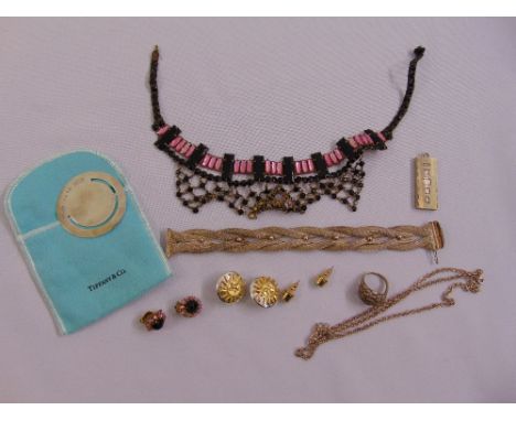 A quantity of silver and costume jewellery to include a bracelet, a ring, a necklace and a pendant