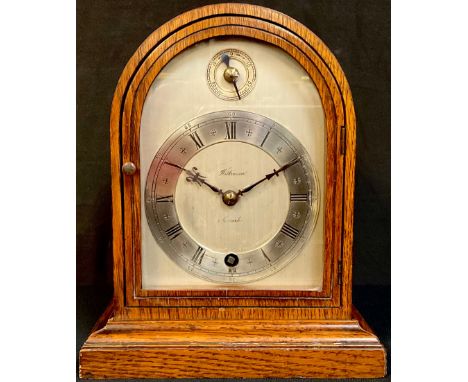 An early 20th century bracket timepiece, 12cm clock inscribed Wilkinson, Newark, 23.5cm high overall, c. 1920 