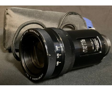 An Isco - Optic Director's Viewfinder II 10 : 1, serial number 10333, with Lens Focal Length aperture, made in Germany, soft 