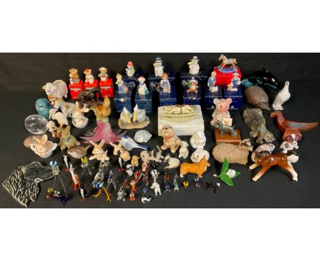 A selection of Royal Copenhagen Christmas figures and baubles, Snowman, Trumpet Player, Rocking Horse, etc, all boxed; assort