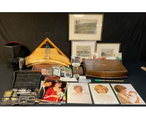 Boxes and Objects - three 18th and early 19th century topographical engravings, including Chatsworth House and Lambeth Palace