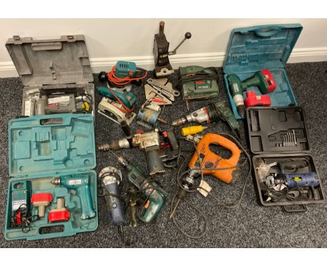 Power Tools - a JCB rotary hammer drill; a Performance rotary hammer drill; a Bosch power drill, 1182.7; others, Makita, etc;
