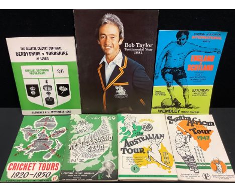 Cricket - programmes and ticket stubs, score cards, including 1947, 48, 49 Test Matches Australia New Zealand, South Africa, 