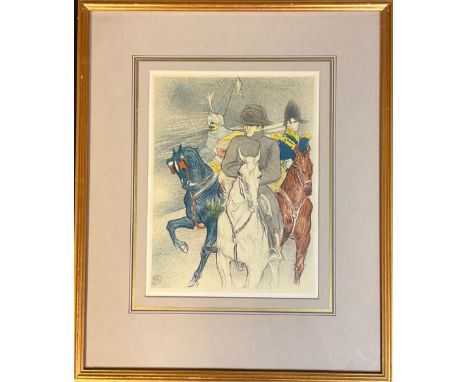 Militaria - French School (20th century), Napoleon in Egypt, on horseback, monogrammed in pencil, lithograph, 26.5cm x 20cm, 