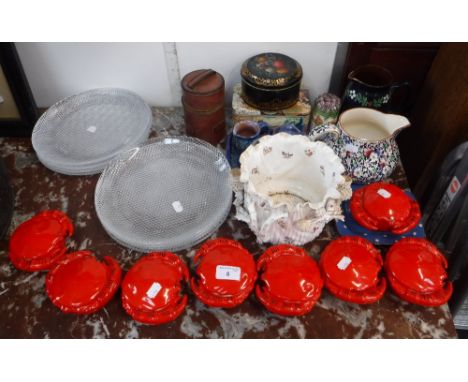 A VICTORIAN GOODE & CO COPELAND'S CERAMIC JARDINIERE and other decorative ceramics, glassware and other items
