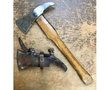 WW2 Austro-Hungarian Pioneer Axe with original cover.