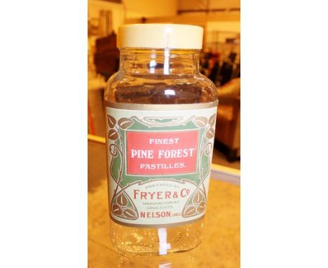 SWEET JAR. Fryer of Nelson original glass sweet jar