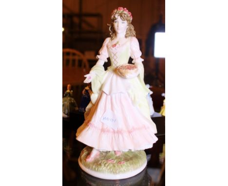 QUEEN OF THE MAY. Royal Worcester Queen of the May limited edition figure, H: 22 cm