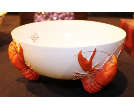 CARLTON WARE BOWL. Large three footed Carlton Ware Lobster bowl, reg no 715641, D: 21 cm CONDITION REPORT: The item appears i