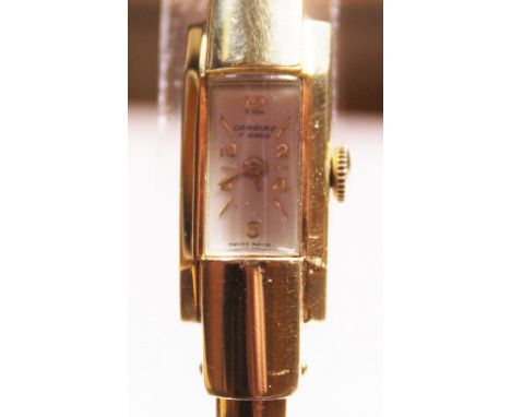 FRENCH WATCH. Boxed French gold plated watch by Canding with sprung bangle