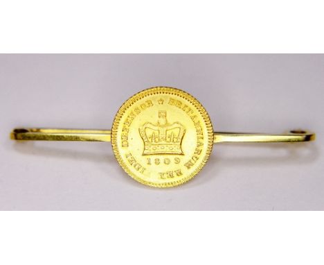 1/3 GUINEA TIE PIN. George III 1/3 guinea tie pin c1809, 4,5g