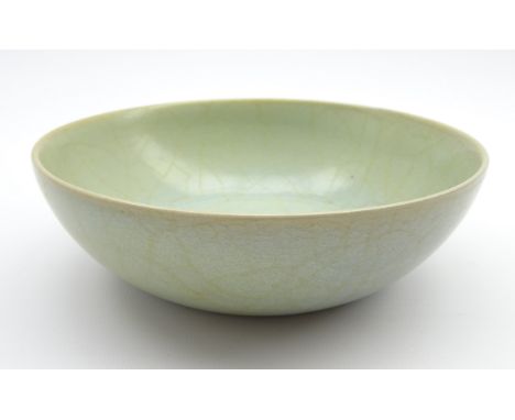 Chinese blue/green pottery bowl of Ming design with incised decoration D16cms Condition Report & Further Details Click here f