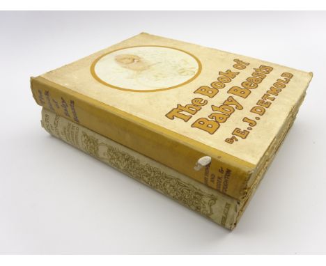Maurice Maeterlinck "Hours of Gladness" illustrated by E J Detmold first edition published 1912 in cream and gilt boards and 
