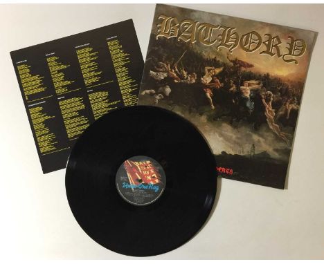 BATHORY - BLOOD FIRE DEATH LP (UK PRESS W/ INSERT - FLAG 26). A wonderful copy of Blood Fire Death, the 1987 4th studio album