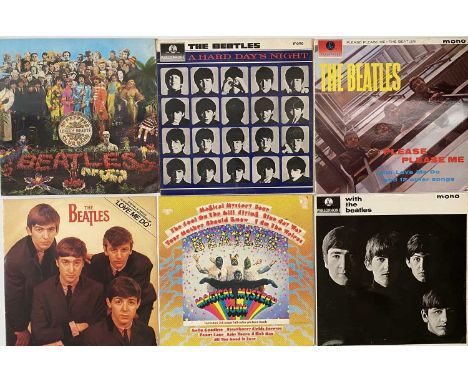 THE BEATLES - LP COLLECTION. Cracking collection of 6 x LPs plus 1 x 12" including 60s originals. Parlophone LPs in this lot 