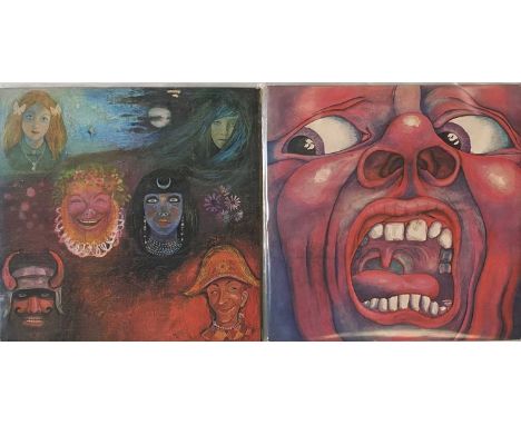 KING CRIMSON - COURT OF CRIMSON KING/WAKE OF POSEIDON - ORIGINAL UK PRESSING LPs. Superb bundle of 2 x original UK pressings 