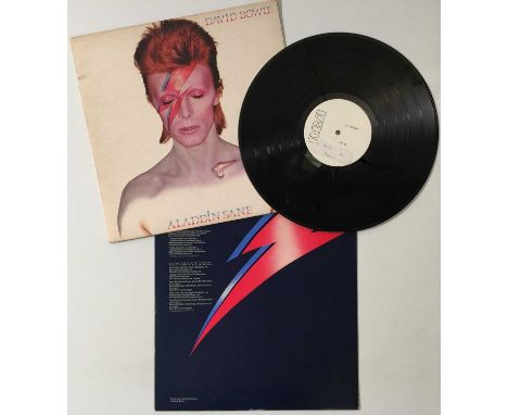 DAVID BOWIE - ALADDIN SANE LP - ORIGINAL UK WHITE LABEL TEST PRESSING. A huge Bowie rarity with this original UK white label 