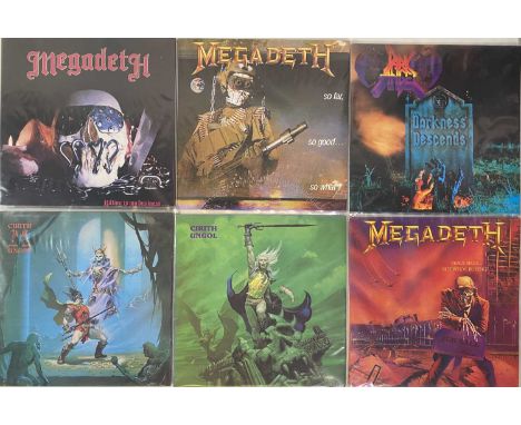 CALIFORNIAN METAL ARTISTS - LP RARITIES. Ear melting selection of 8 x original title LPs featuring artists hailing from The G