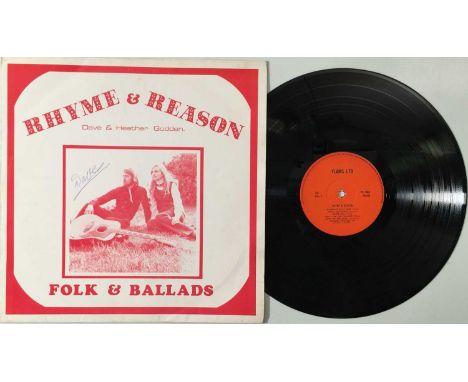 DAVE &amp; HEATHER GODDEN - RHYME &amp; REASON LP (FLAMS LTD - PR 1063). Lovely Folk rarity from Dave &amp; Heather Godden wi