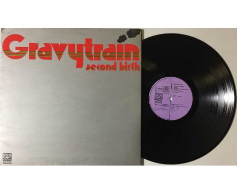 GRAVY TRAIN - SECOND BIRTH LP (UK STEREO - DAWN - DNLS 3046). A superb copy of Second Birth; the 3rd studio LP by Lancashire 