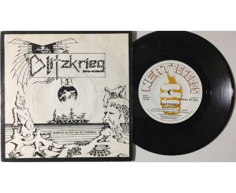 BLITZKRIEG - BURIED ALIVE C/W BLITZKRIEG 7" (ORIGINAL UK COPY - NEAT RECORDS NEAT 10). The blisteringly rare 1981 debut 45 fr