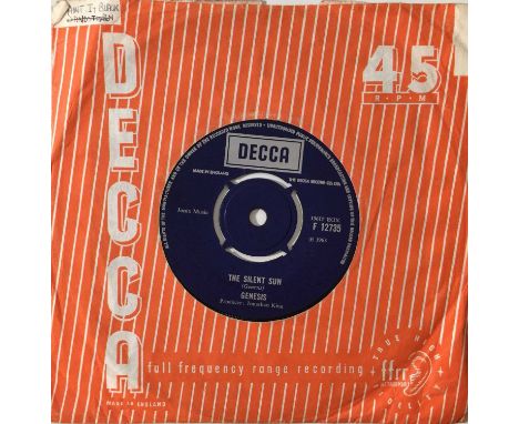 GENESIS - THE SILENT SUN 7" (ORIGINAL UK COPY - DECCA F 12735). The massively rare debut 45 from Genesis, this a well present