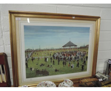 A Tom Dodson signed print Dancing in the Park, 444/850