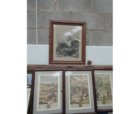 Three framed prints of engravings Hunting and shooting interest after S Gribelin 'Shooting Flying', 'Hunting the Hare' and 'A