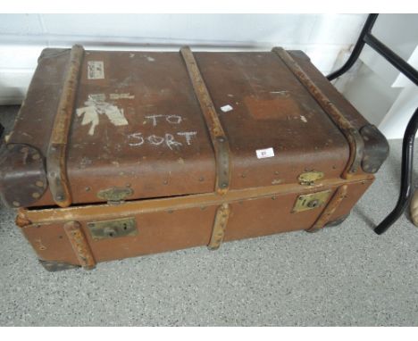 A vintage travel trunk