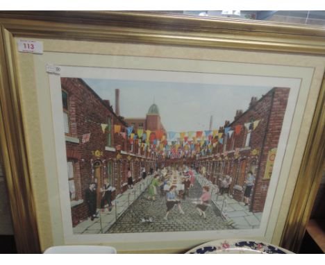 A print after Tom Dodson, Street Party Scene