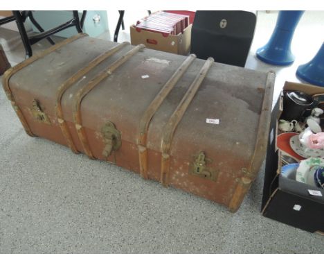 A vintage travel trunk