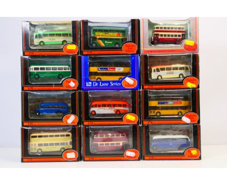 EFE - A boxed group of 12 boxed 1:76 scale diecast model buses and coaches from EFE. Lot includes EFE #27307 Leyland TD1 East