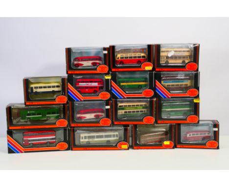 EFE, Exclusive First Editions - A boxed fleet of 15 diecast 1:76 scale predominately model buses from EFE. Lot includes #1570