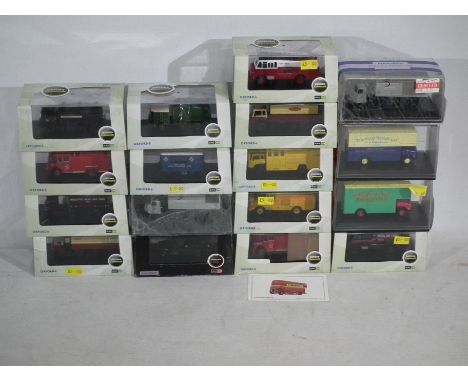 Oxford Diecast - Hornby - A group of 17 boxed diecast scale 1:76 models commercials and transport vehicles. Lot includes #76M