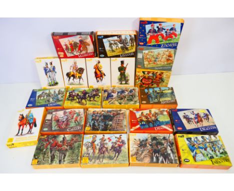 HaT - A squadron of 22 boxed 1:72 scale plastic soldier figures. Lot includes HaT #8002 1815 Prussian Dragoons; #8009 French 