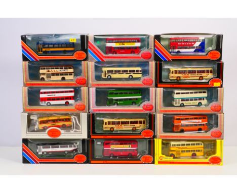 EFE, Exclusive First Editions - A boxed fleet of 15 diecast 1:76 scale predominately model buses from EFE. Lot includes #1652