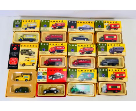 Vanguards - A boxed group of 11 Vanguards diecast 1:64 and 1:43 scale classic commercial vehicles. Lot includes #VAI9004 Blue