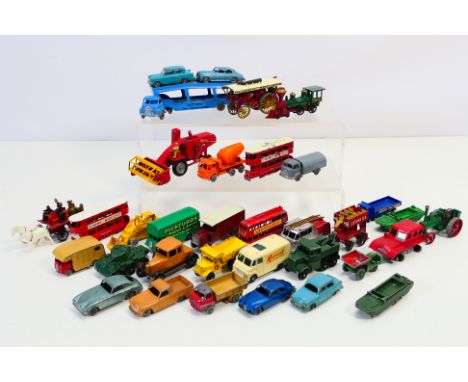Matchbox - A collection of unboxed models including Austin A50 # 36, Pickfords Van # 46, Jaguar 3.4 # 65, Fowler Showmans Eng