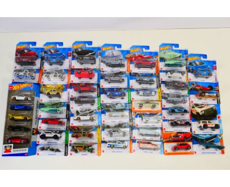 Hot Wheels - Matchbox - 45 x models, 40 x carded and a 5 pack, including Fiat 500, Mercedes 560 SEC AMG, Volkswagen T2 Pickup
