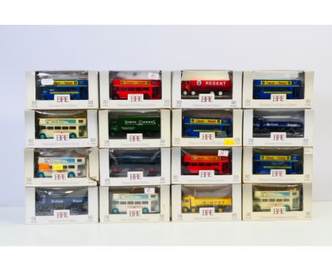 EFE - 16 boxed 1:76 scale diecast model buses and commercial vehicles from EFE. Lot includes EFE #12001 AEC Mammoth Major 4 A