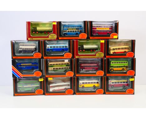 EFE - 15 diecast 1:76 scale model buses and commercial vehicles from EFE. Lot includes EFE #12103 Cavalier Coach 'Hebble'; #1