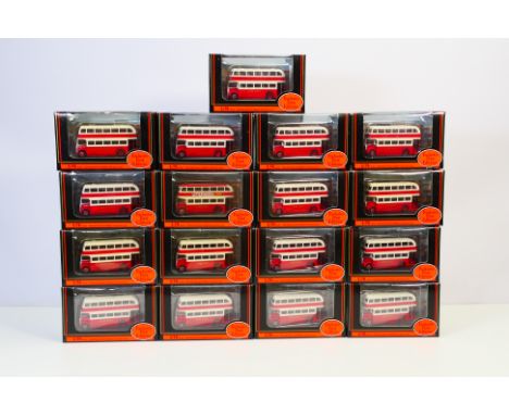 EFE - A fleet of 17 boxed EFE #15802 Leyland PD1 Lowbridge 'East Kent' 1:76 scale model buses. Conditions appear to be Mint, 