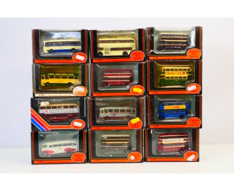 EFE - A boxed group of 12 boxed 1:76 scale diecast model buses and coaches from EFE. Lot includes EFE #27201 Leyland TD1 Type