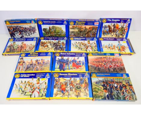 Italeri - 14 boxed 1:72 scale plastic soldiers. Lot includes #6009 The Knights XIth Crusade'; #6008 Napoleonic Wars French Hu