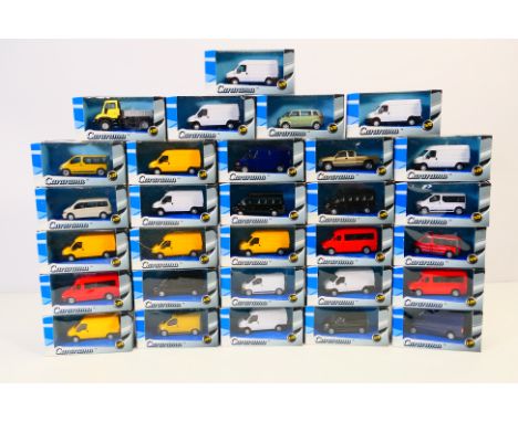 Cararama - Hongwell - A fleet of 30 boxed 1:72 scale diecast model light commercial vehicles from Cararama. Lot includes pred