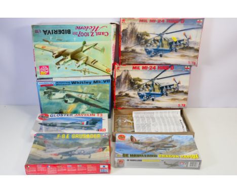 Airfix - Esci - Modelcraft - Others - Seven boxed 1:72 scale plastic military aircraft model kits. Lot includes Airfix #04047