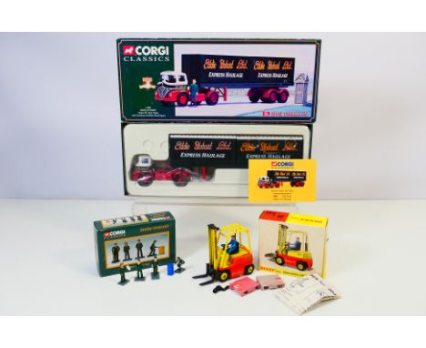 Corgi Classics and Dinky - Corgi Classics Eddie Stobart boxed set comprising Foden S21 artic trailer with containers and figu