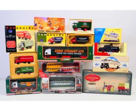Corgi - A group of boxed models including Original Omnibus Dorset Delights set # 45001, Vintage Glory Garrett Road Tractor # 
